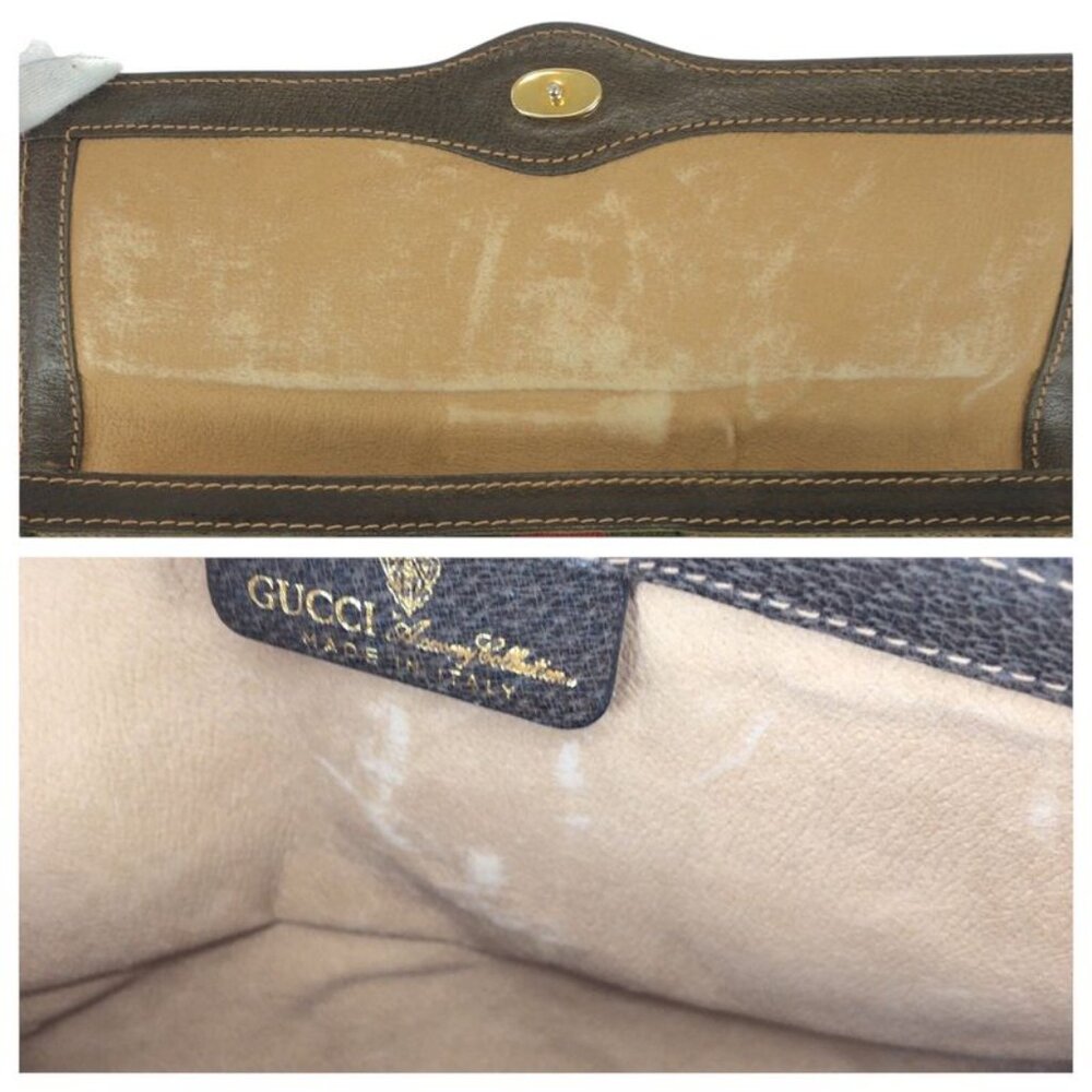Gucci Vintage Sherry Clutch Beige Brown - Picture 6 of 9